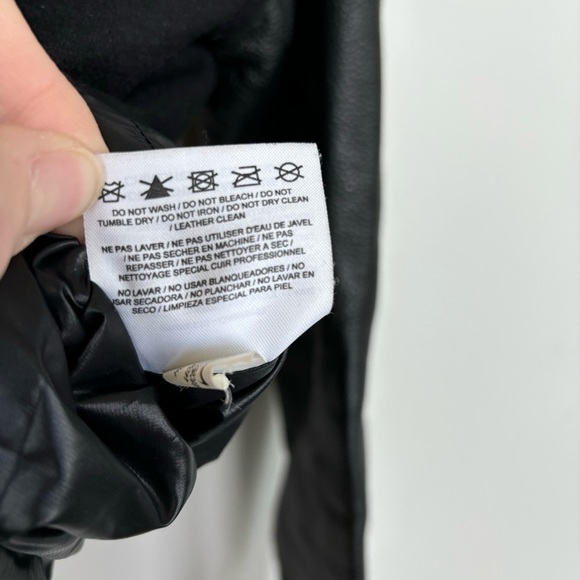 Nike NSW Black Wool & Leather Jacket Size S - Picture 7 of 8